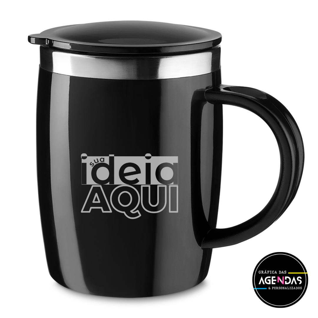 Steel Sip Mug - Caneca 400ml (Interior em Inox)